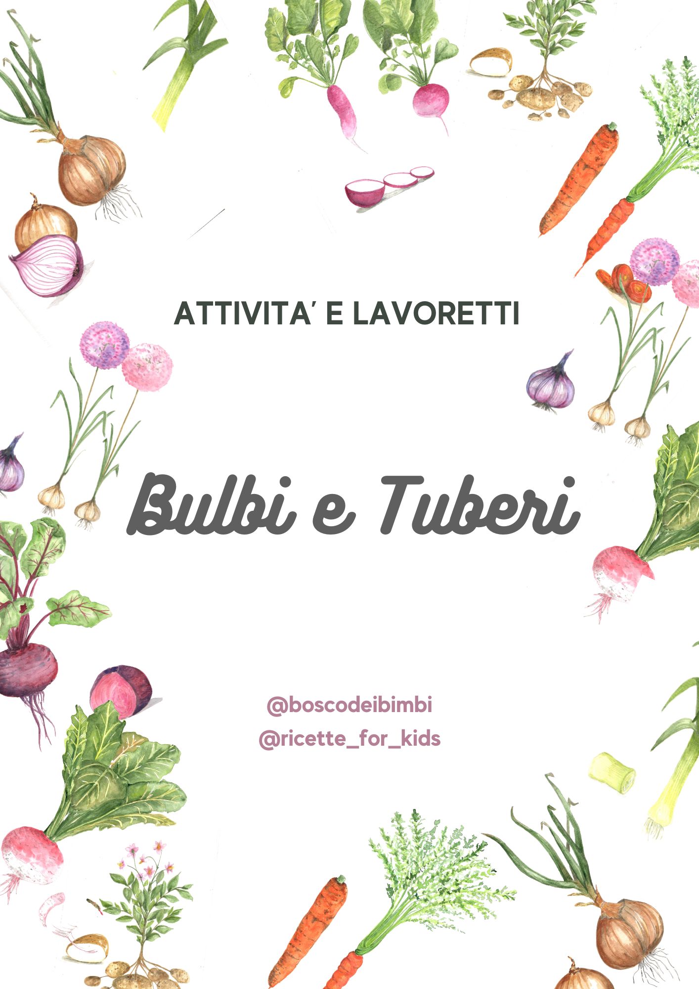 2) BULBI E TUBERI: Attività, Lavoretti e Carte della Nomenclatura